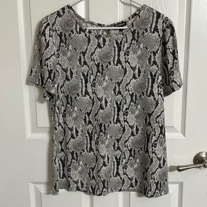 Express snake skin print blouse NWT